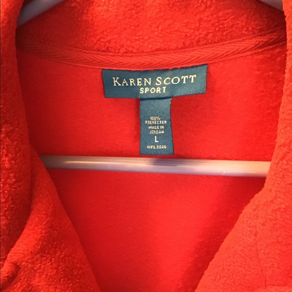 Red button down jacket - Picture 2 of 3